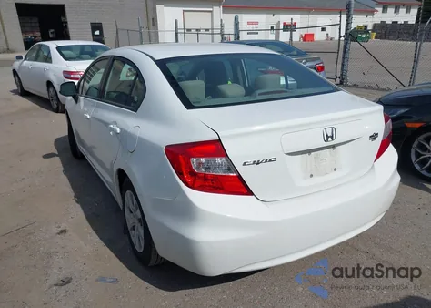 2012 Honda Civic Lx из США, поврежденный, VIN 2HGFB2E40CH020245